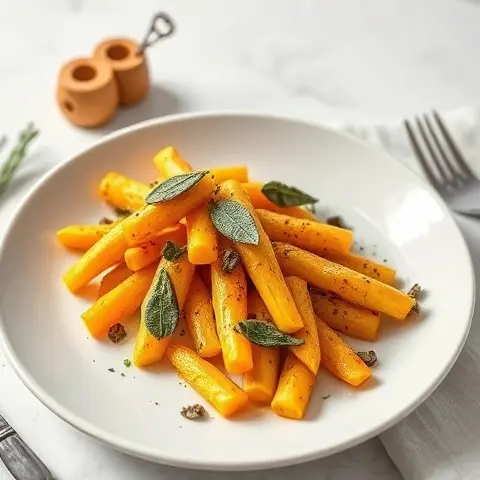Turmeric-Roasted Parsnips with Crispy Sage