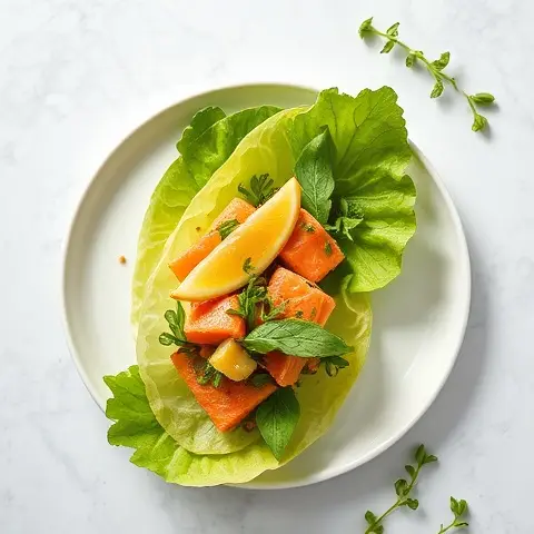 Smoked Salmon and Rocket Lettuce Wraps