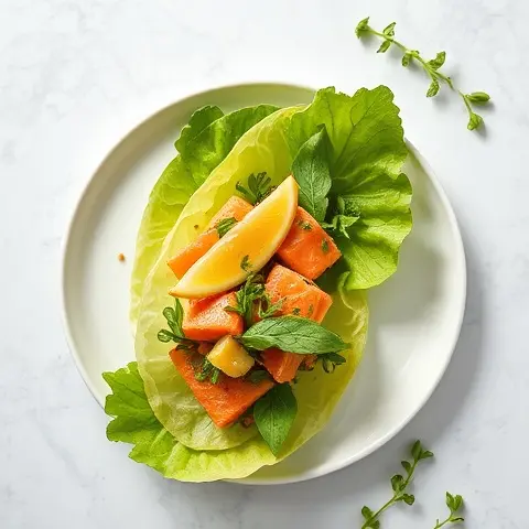 Smoked Salmon and Rocket Lettuce Wraps
