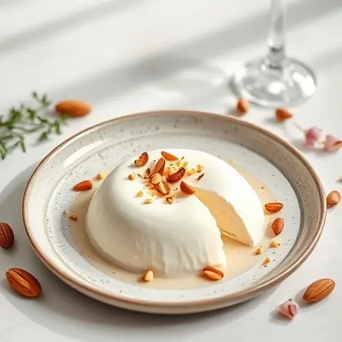 Coconut-Almond Panna Cotta (Agar-Set, No Sugar)