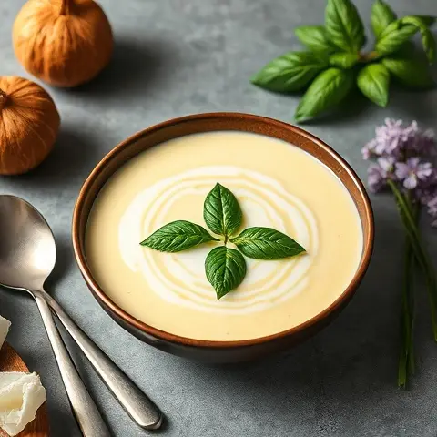Creamy Zucchini-Basil Soup with Coconut Milk