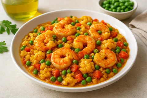 Shrimp and Cauliflower Paella (No Rice)