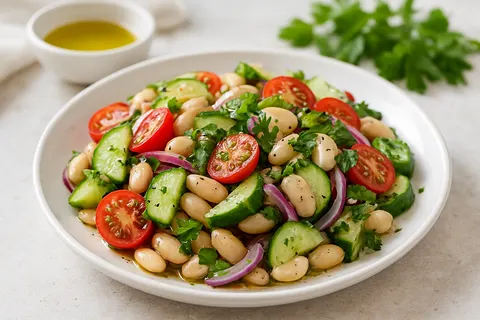 Greek White Bean & Cucumber Salad