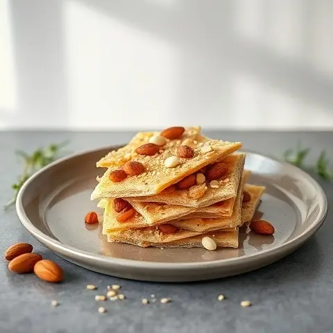 Sugar-Free Sesame-Cardamom Almond Brittle
