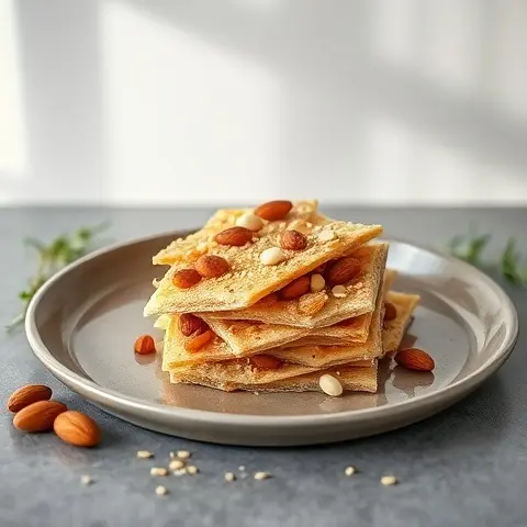Sugar-Free Sesame-Cardamom Almond Brittle