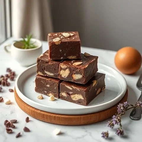 Tahini Chocolate Fudge Squares