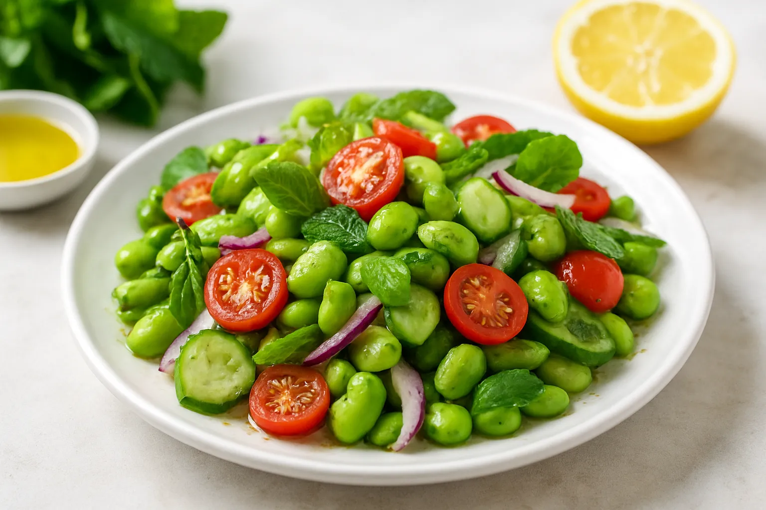 Fava Bean & Mint Salad