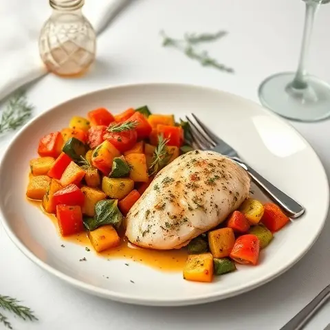 Provençal Herb Chicken with Ratatouille