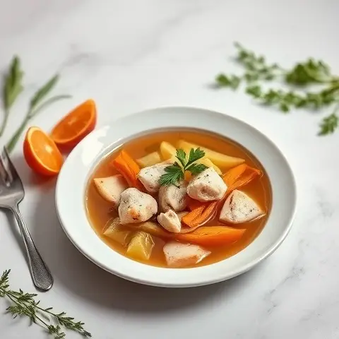 Cabbage & Turkey Broth with Fresh Herbs