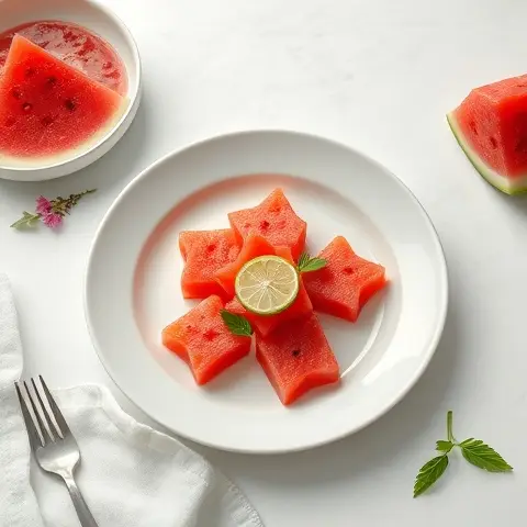 Refreshing Watermelon Stars with Lime