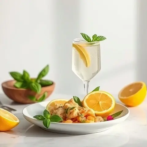 Lemon-Basil Sparkling Infusion