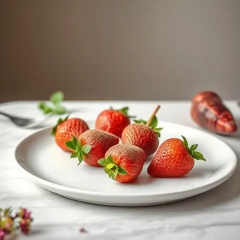 Cacao-Dusted Strawberry Skewers