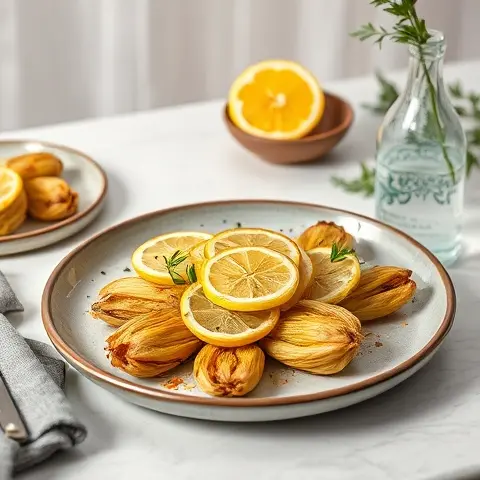 Lemon-Roasted Artichoke Hearts