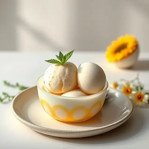 Sunflower Seed Jat Ice Cream (Korean-Inspired, Nut-Free)