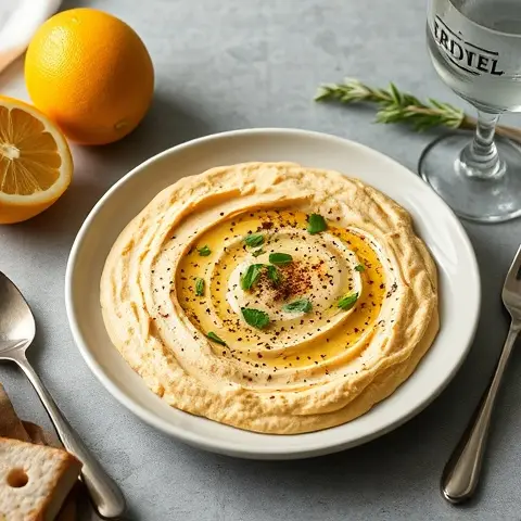 Lemon-Tahini Roasted Cauliflower Hummus (Chickpea-Free)