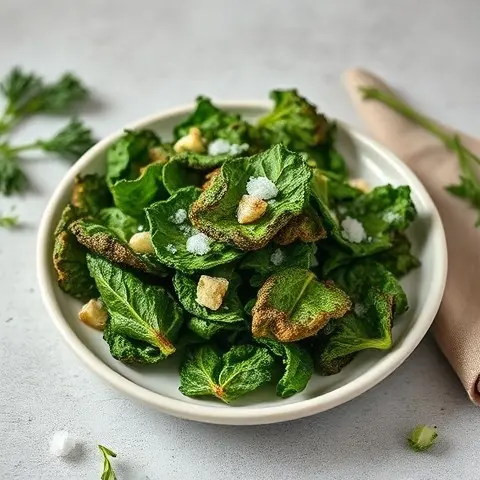 Crispy Kale Chips with Sea Salt