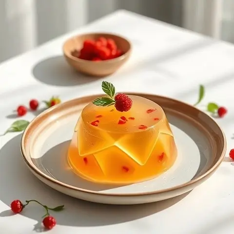 Osmanthus Jelly with Goji Berries