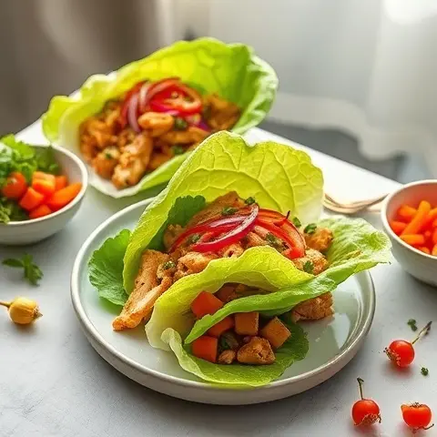 Asian Collagen Chicken Lettuce Cups