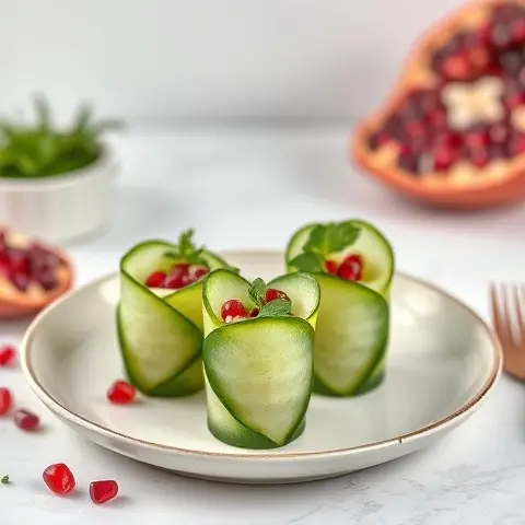 Pomegranate Cucumber Cups