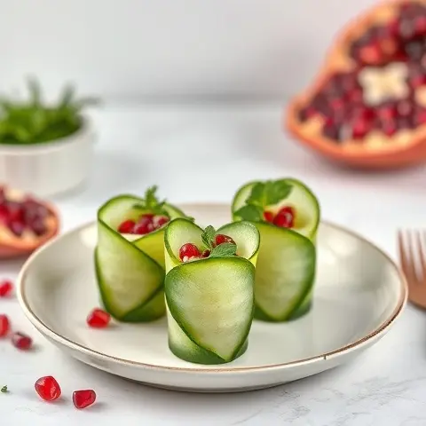 Pomegranate Cucumber Cups
