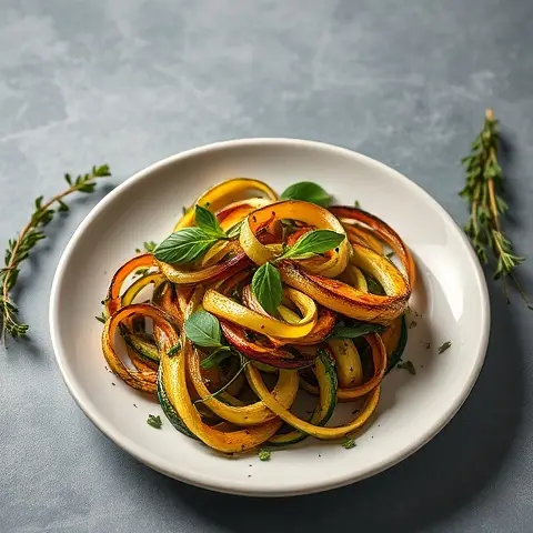 Grilled Zucchini Ribbons with Fresh Herbs
