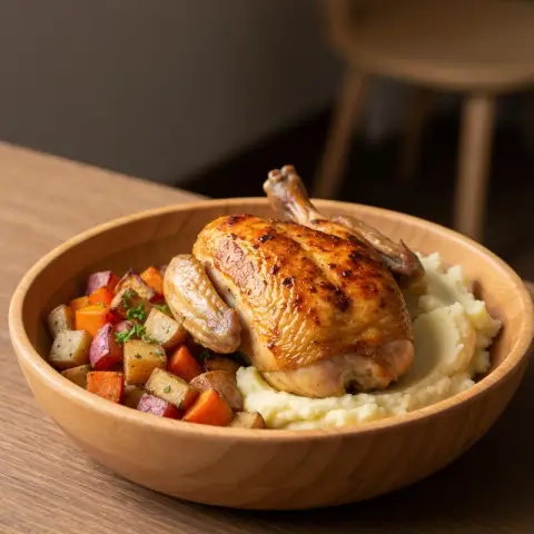 Lemon Herb Roasted Chicken Thighs with Asparagus