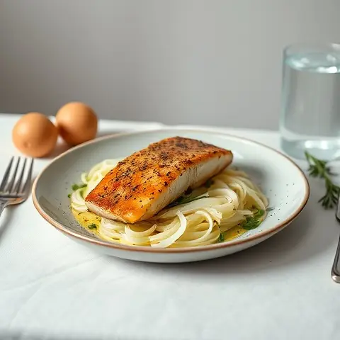Saffron & Black Pepper Baked Trout with Fennel