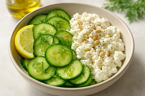 Cottage Cheese & Cucumber Savory Bowl