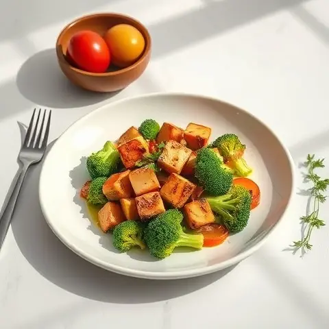 Tofu and Broccoli Breakfast Stir-Fry