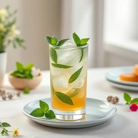 Refreshing Mint Green Tea Cooler