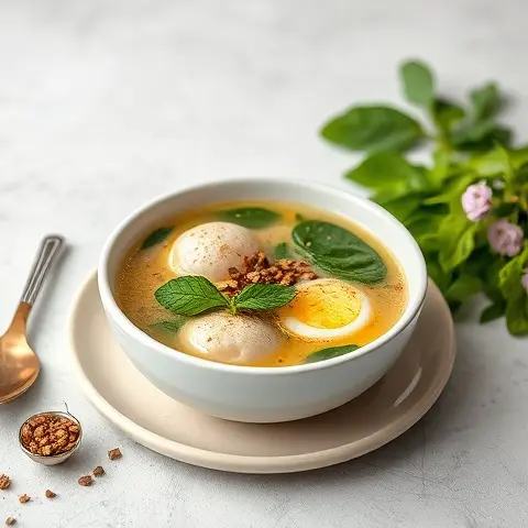 Turkey and Spinach Egg Drop Soup