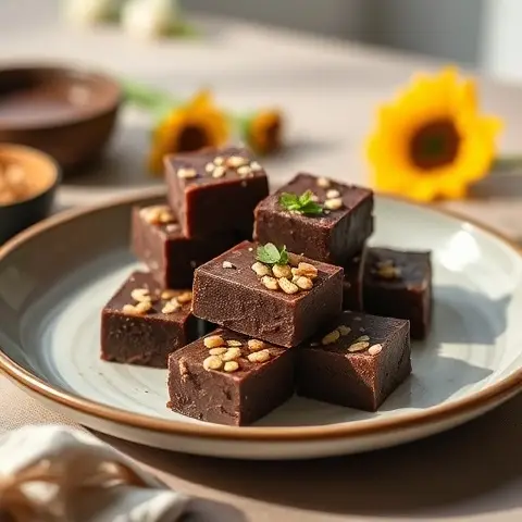 Nutritious 13 Black Sesame–Free Tahini Cocoa Fudge with Sunflower Butter