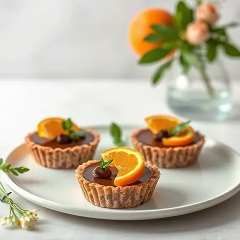 Chocolate Orange Chia Tarts (No-Grain)
