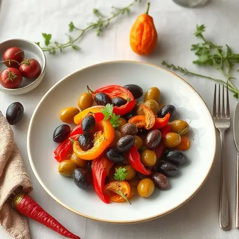 Herb-Marinated Olives & Roasted Pepper Mix
