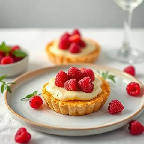 Nut-Free Raspberry Almond-Free Frangipane Tarts