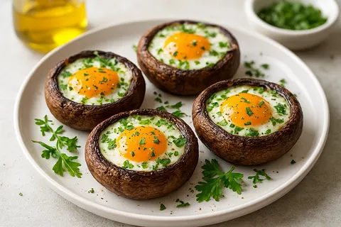 Egg & Fresh Herb-Stuffed Portobello Caps