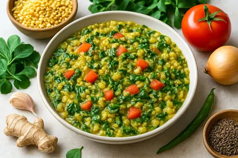 Methi Moong Dal Detox Bowl with Coconut & Cumin