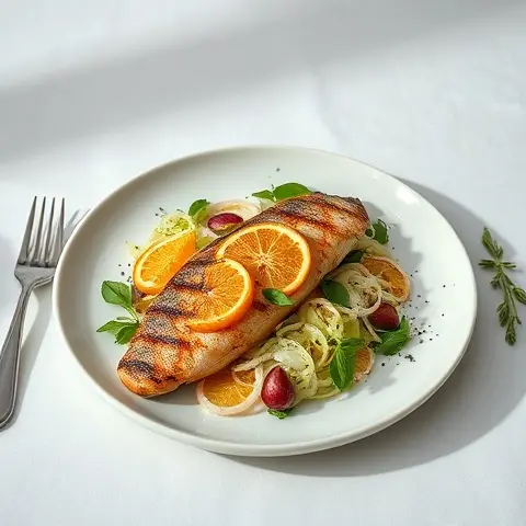 Baked Trout with Fennel-Orange Salad