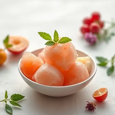Refreshing Lychee Longan Sorbet
