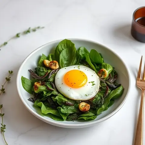 Miso Greens and Egg Breakfast Bowl