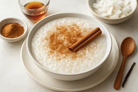 Coconut Tapioca Pudding with Cinnamon