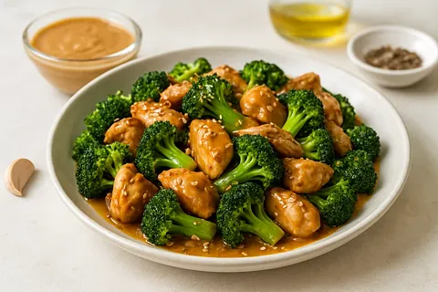 Chicken and Broccoli Almond Butter Stir-Fry