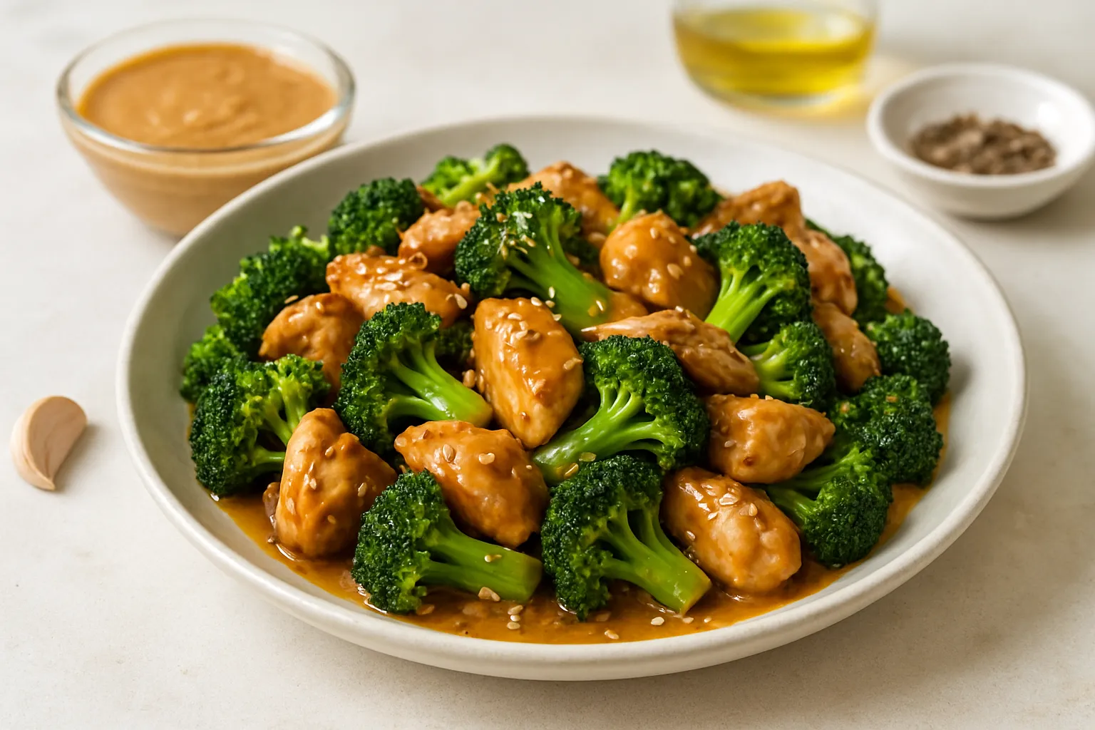 Chicken and Broccoli Almond Butter Stir-Fry