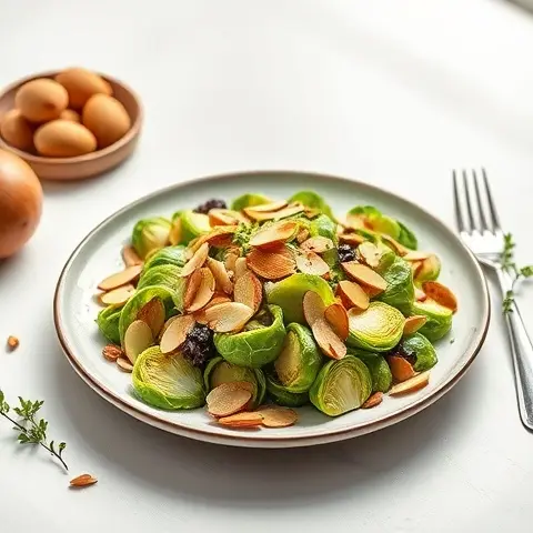 Shaved Brussels Sprout & Almond Salad