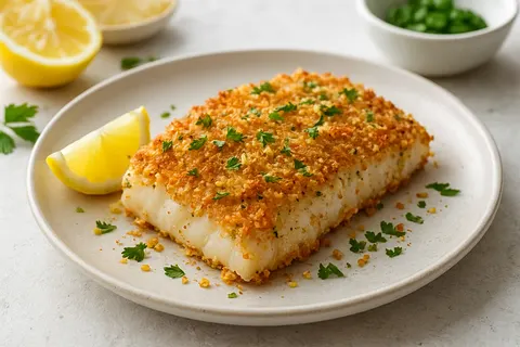 Almond-Crusted Baked Cod with Lemon Zest