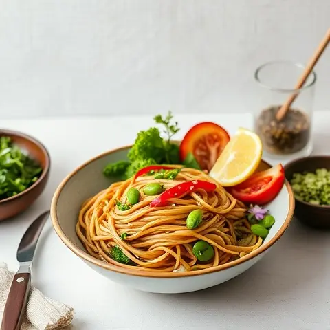 Nutritious Soba Noodle Salad with Edamame and Sesame