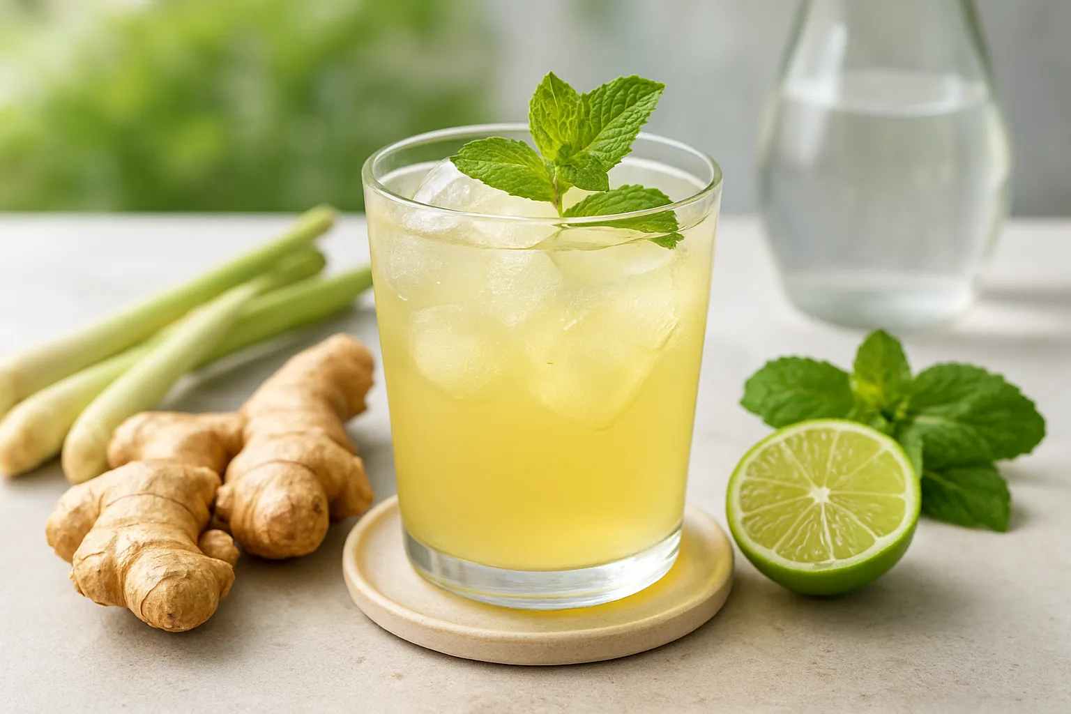 Cold-Brew Ginger and Lemon Grass Tonic