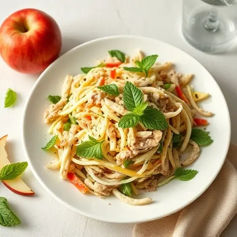 Turkey Apple-Mint Slaw
