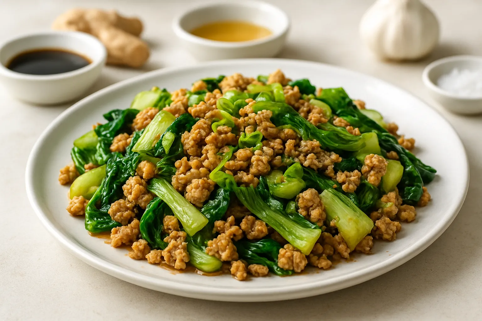 Stir-Fried Turkey and Bok Choy with Ginger