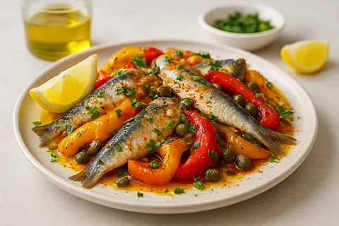 Sardine Tapas with Roasted Peppers